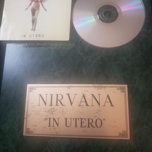 Nirvana in Utero with cd attach plaque.